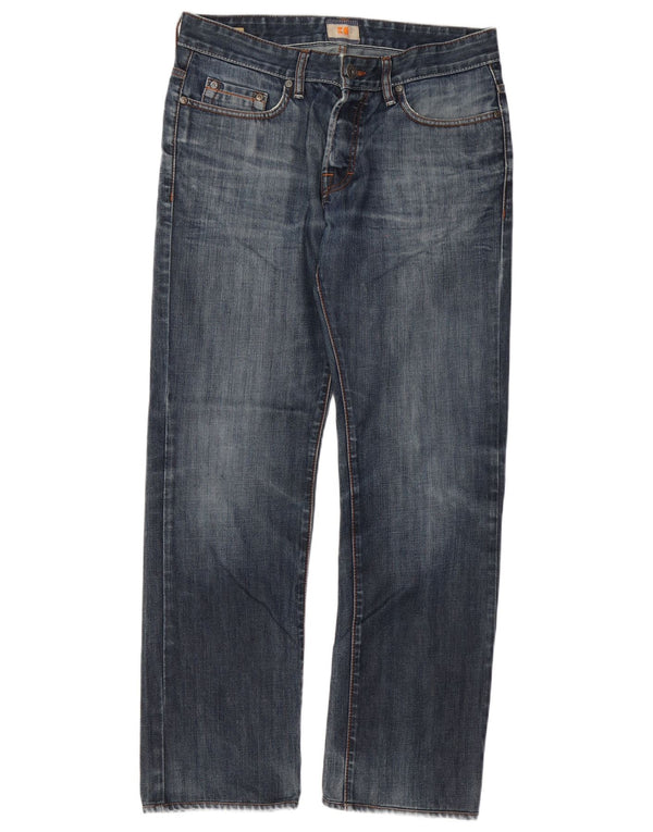 Vaqueros Hugo Boss Hombre Rectos W33 L32 Algodón Azul