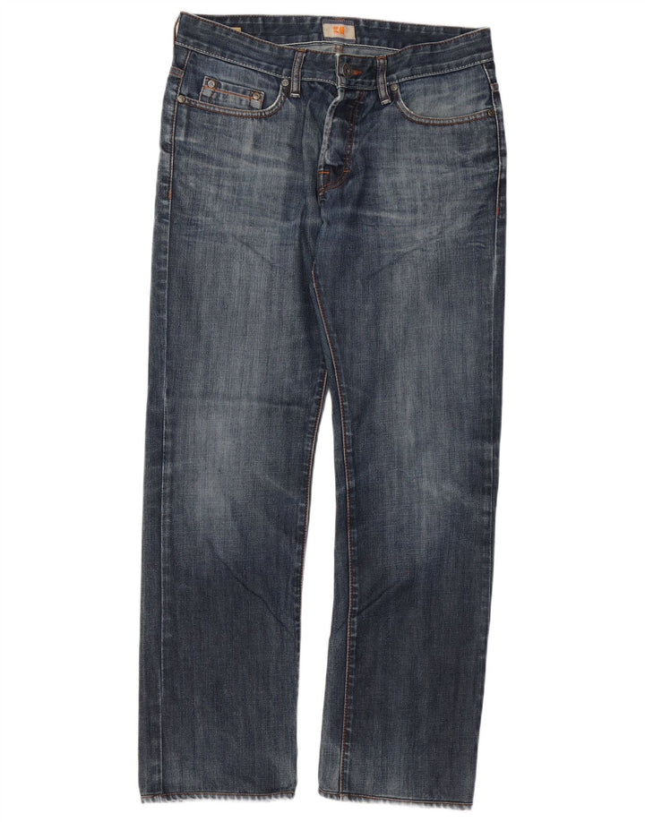 Vaqueros Hugo Boss Hombre Rectos W33 L32 Algodón Azul