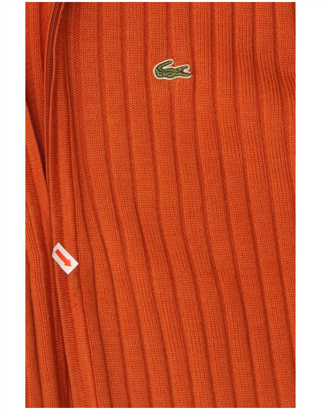 LACOSTE Suéter tipo cárdigan para hombre Talla 7 2XL Lana naranja