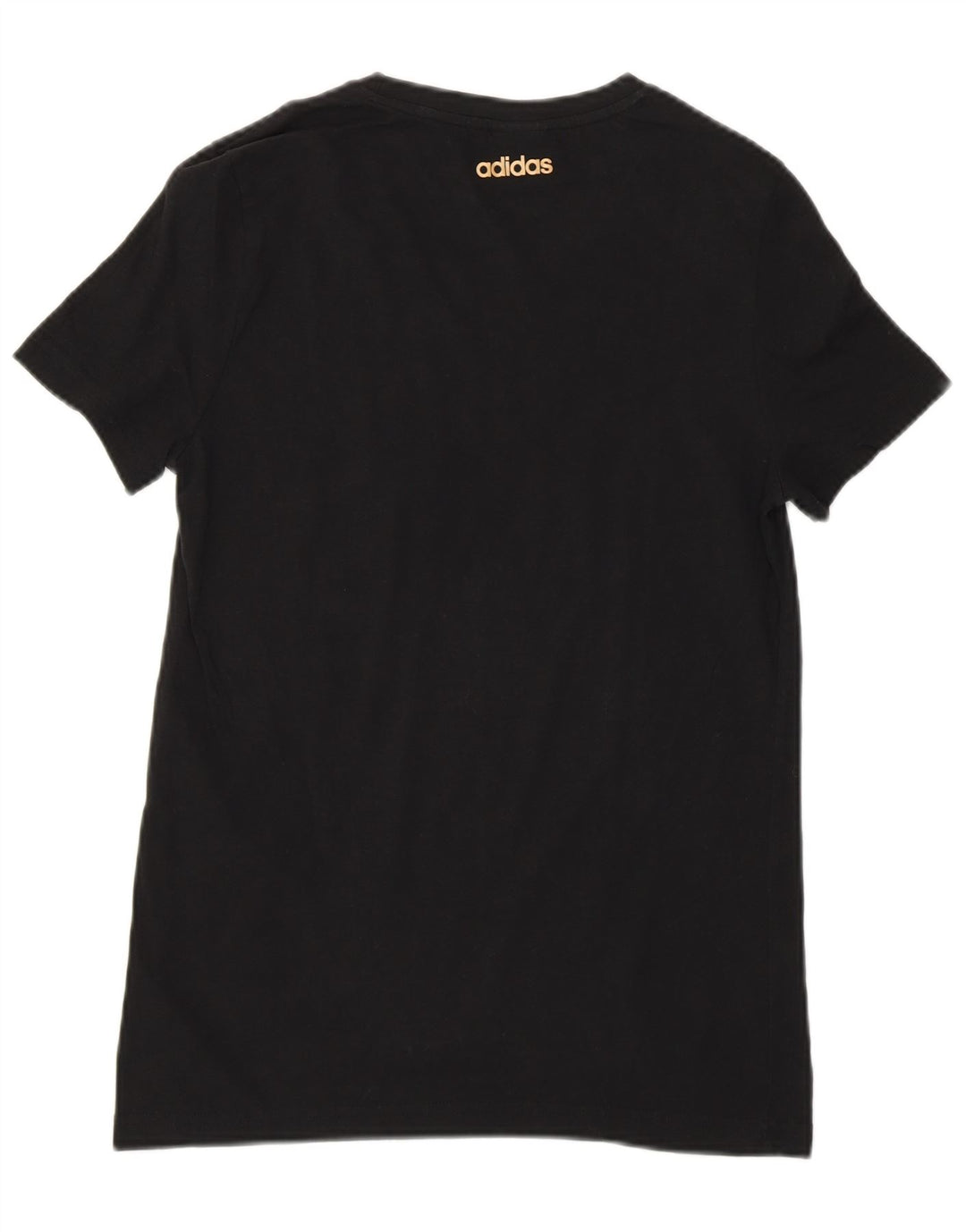 ADIDAS Womens Graphic T-Shirt Top UK 12 Medium Black