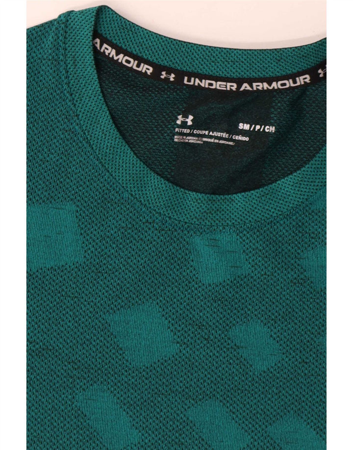 Under Armour Hombre Camiseta Top Small Azul Geométrico