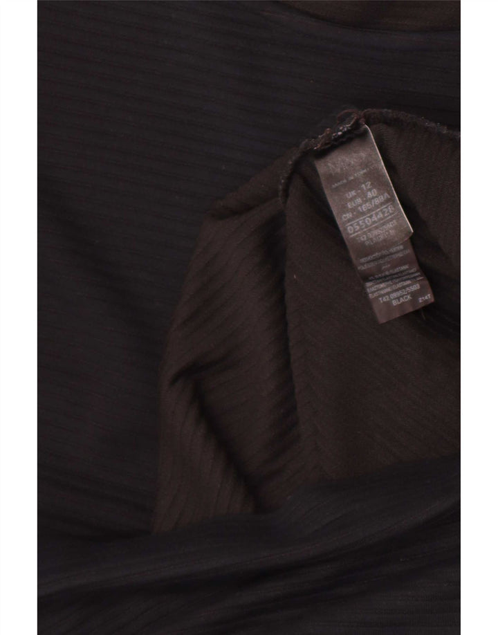 Marks & Spencer Vestido básico para mujer UK 42 Viscosa negra mediana