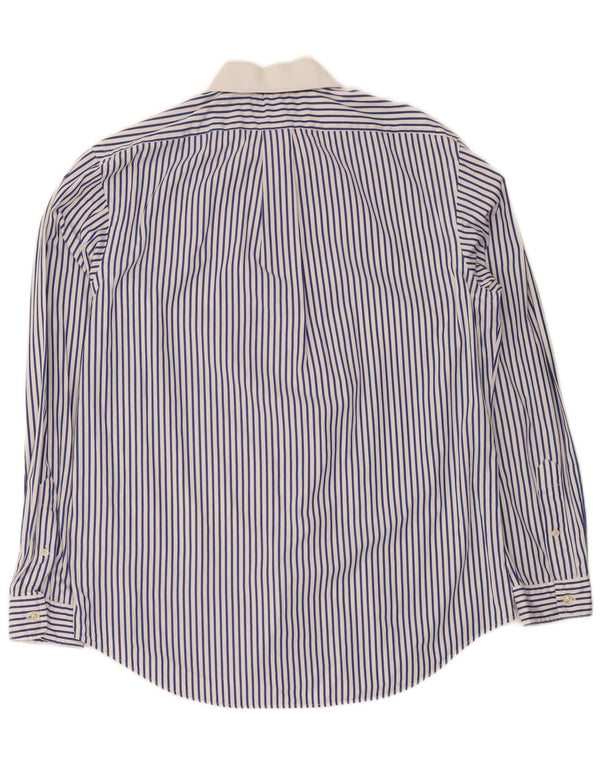Polo Ralph Lauren Camisa de ajuste personalizado para hombre Algodón a rayas azules grandes