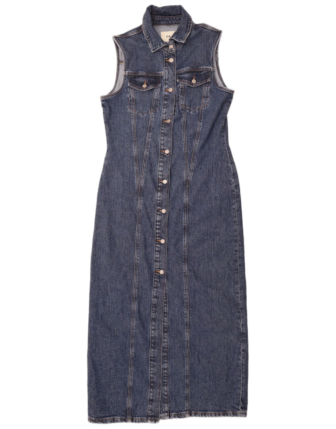 C & A Vestido vaquero sin mangas para mujer EU 40 Algodón azul medio