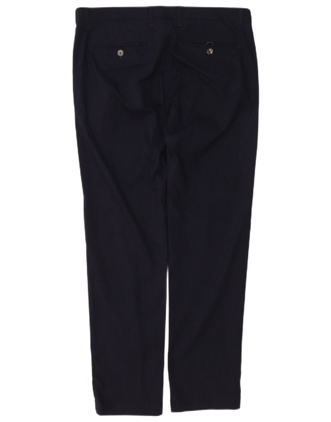 Pantalones chinos ajustados para hombre de Ted Baker W34 L32 Poliéster a rayas azul marino