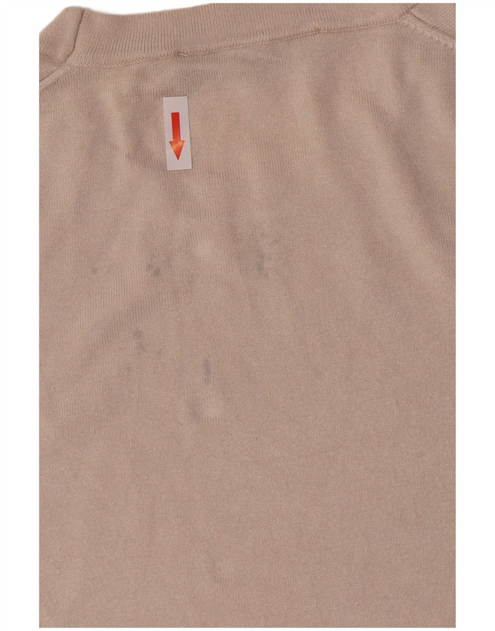 Zara - Jersey de cuello redondo para mujer, talla 40, color beige