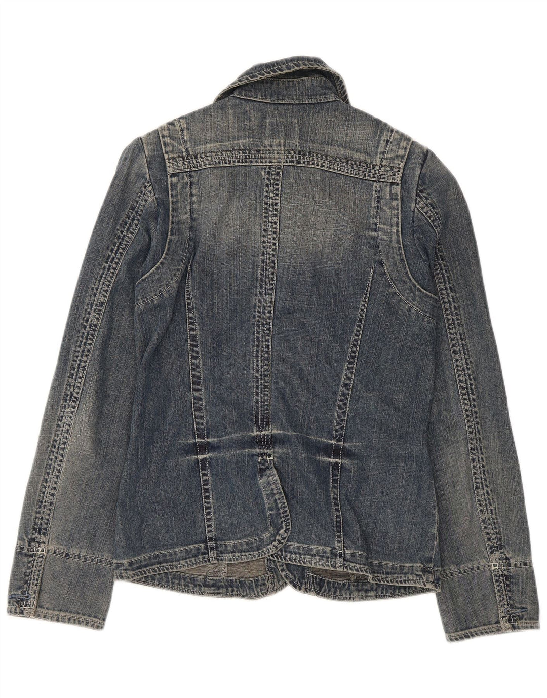 Diesel Mujer Chaqueta Vaquera UK 42 Algodón Azul Medio