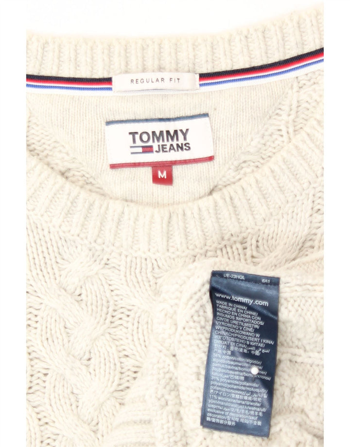 Tommy Hilfiger Jersey Regular Fit con Cuello Redondo para Hombre Blanco Medio