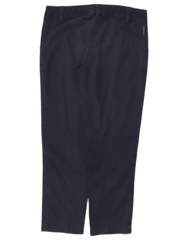 Armani Pantalón Casual Recto Mujer W27 L25 Algodón Azul Marino
