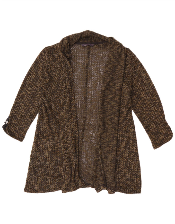 Marks & Spencer Suéter tipo cárdigan de manga 3/4 para mujer UK 42 Medium Khaki