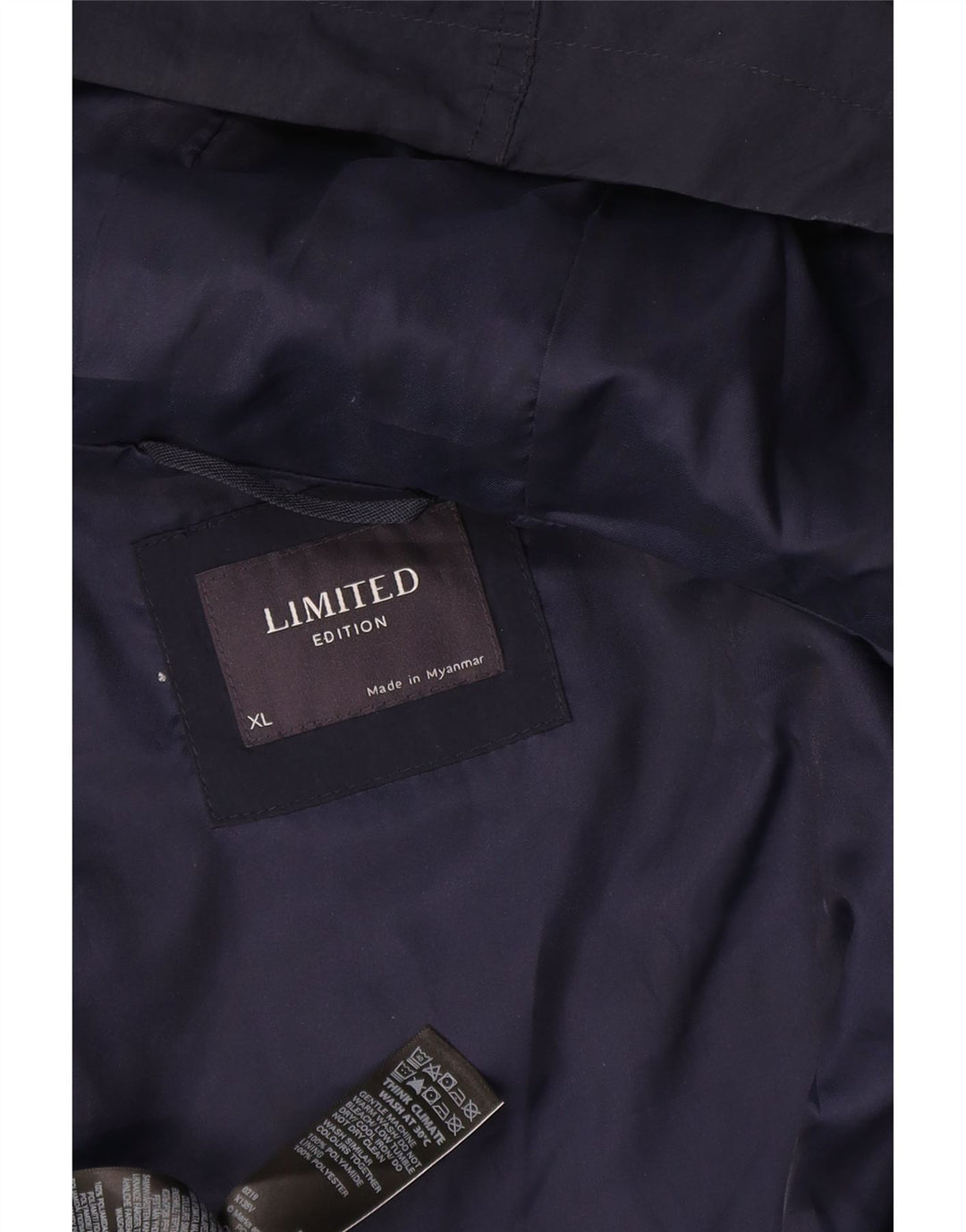 Marks & Spencer Chaqueta impermeable para hombre UK 42 XL Poliéster azul marino