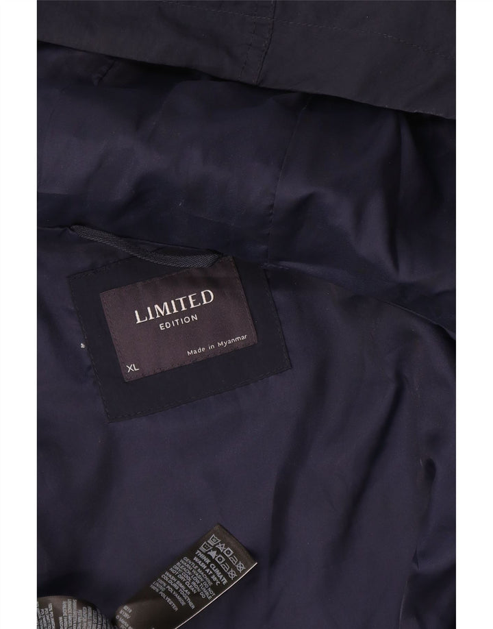 Marks & Spencer Chaqueta impermeable para hombre UK 42 XL Poliéster azul marino