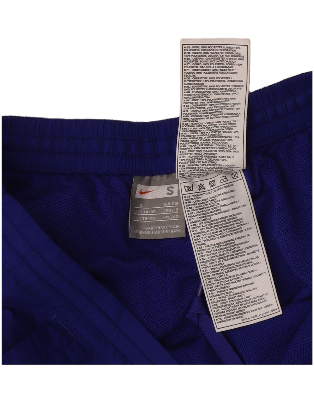 Nike Pantalones de chándal para mujer UK 8/10 Small Azul Poliéster