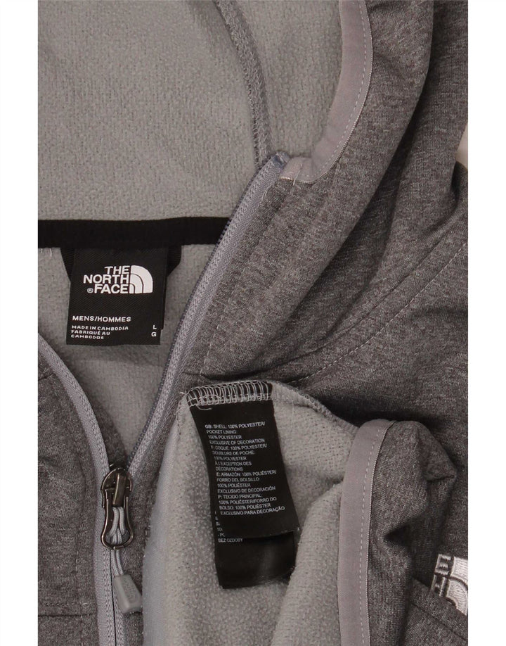 The North Face Suéter con capucha y cremallera para hombre Poliéster gris grande