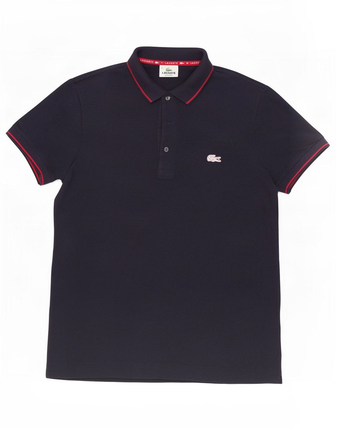 Lacoste Polo de ajuste regular para hombre talla 3 pequeño algodón azul marino