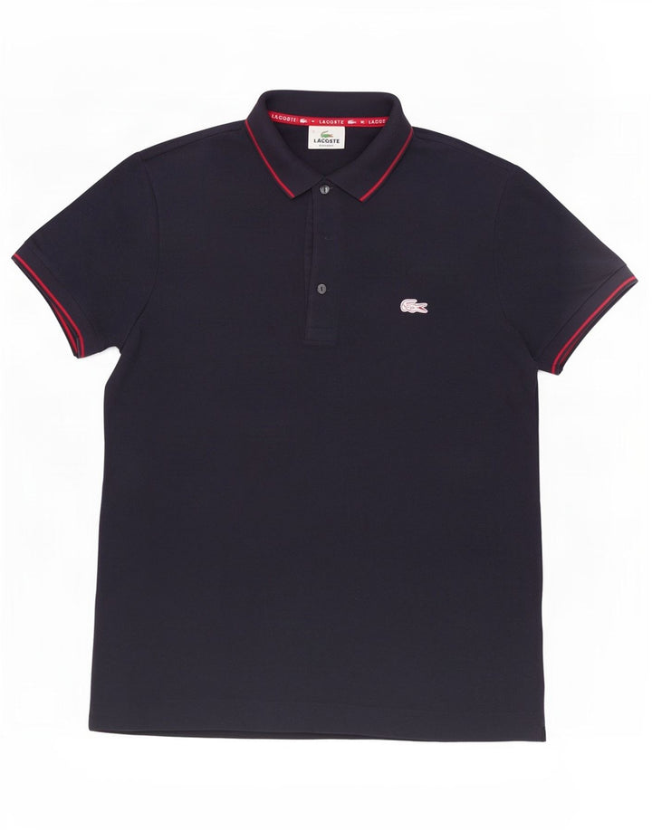 Lacoste Polo de ajuste regular para hombre talla 3 pequeño algodón azul marino
