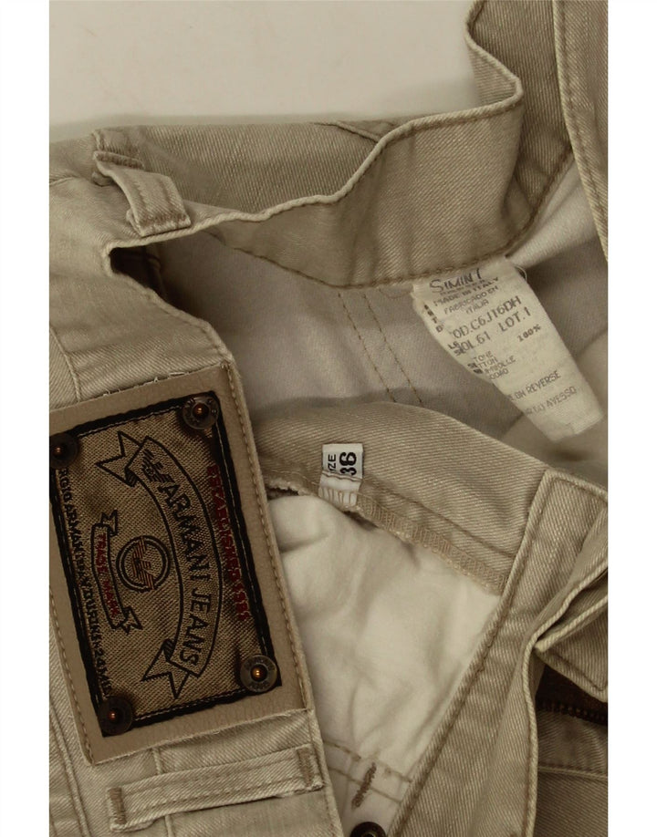 Armani Jeans Rectos Hombre W36 L28 Algodón Beige