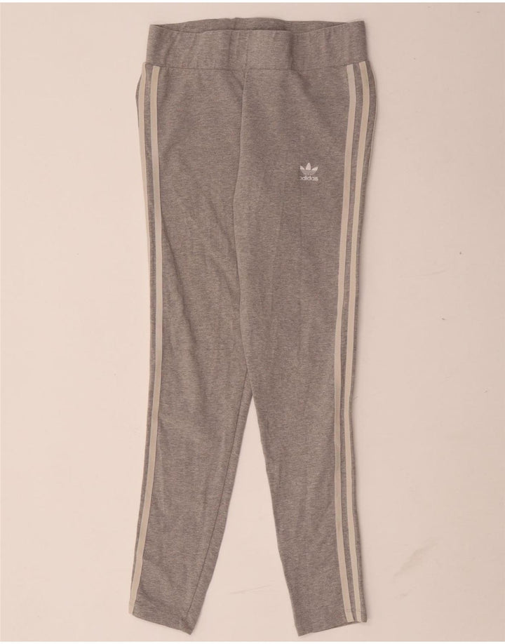 Adidas Leggings para mujer Reino Unido 12 Algodón moteado gris medio