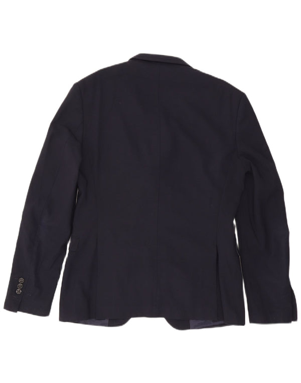 Zara Chaqueta tipo blazer de 2 botones para hombre EU 50 Mediano Azul marino Poliéster