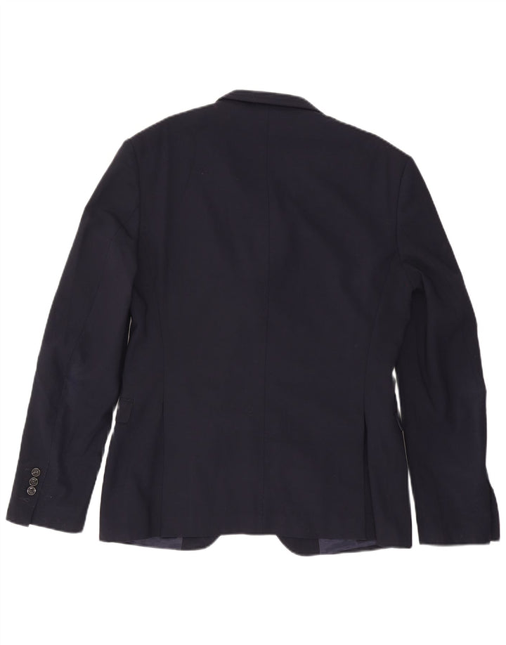 Zara Chaqueta tipo blazer de 2 botones para hombre EU 50 Mediano Azul marino Poliéster
