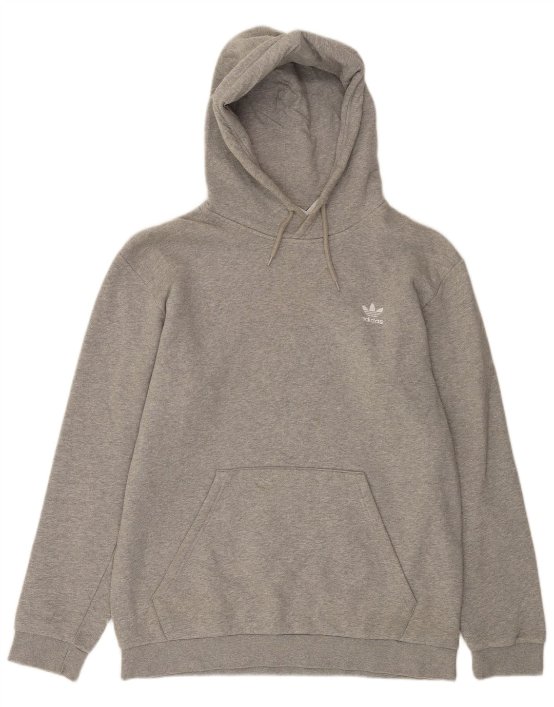 ADIDAS Hombre Sudadera con capucha Jumper Grande Gris Algodón