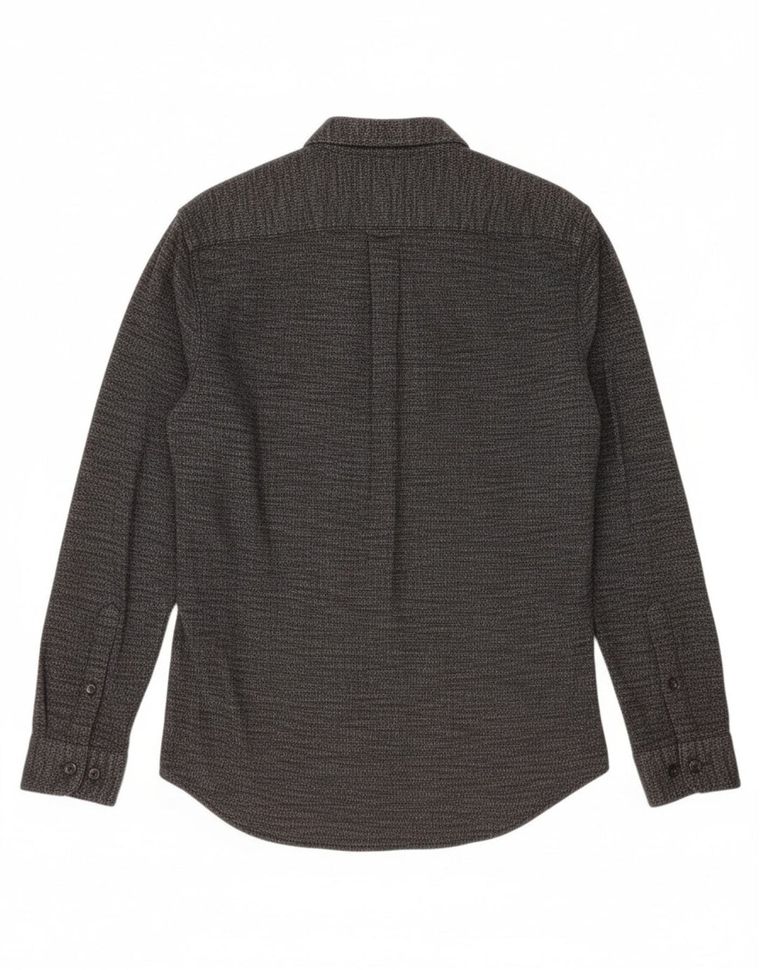 FARAH Mens Slim Fit Flannel Shirt Medium Grey Flecked Cotton