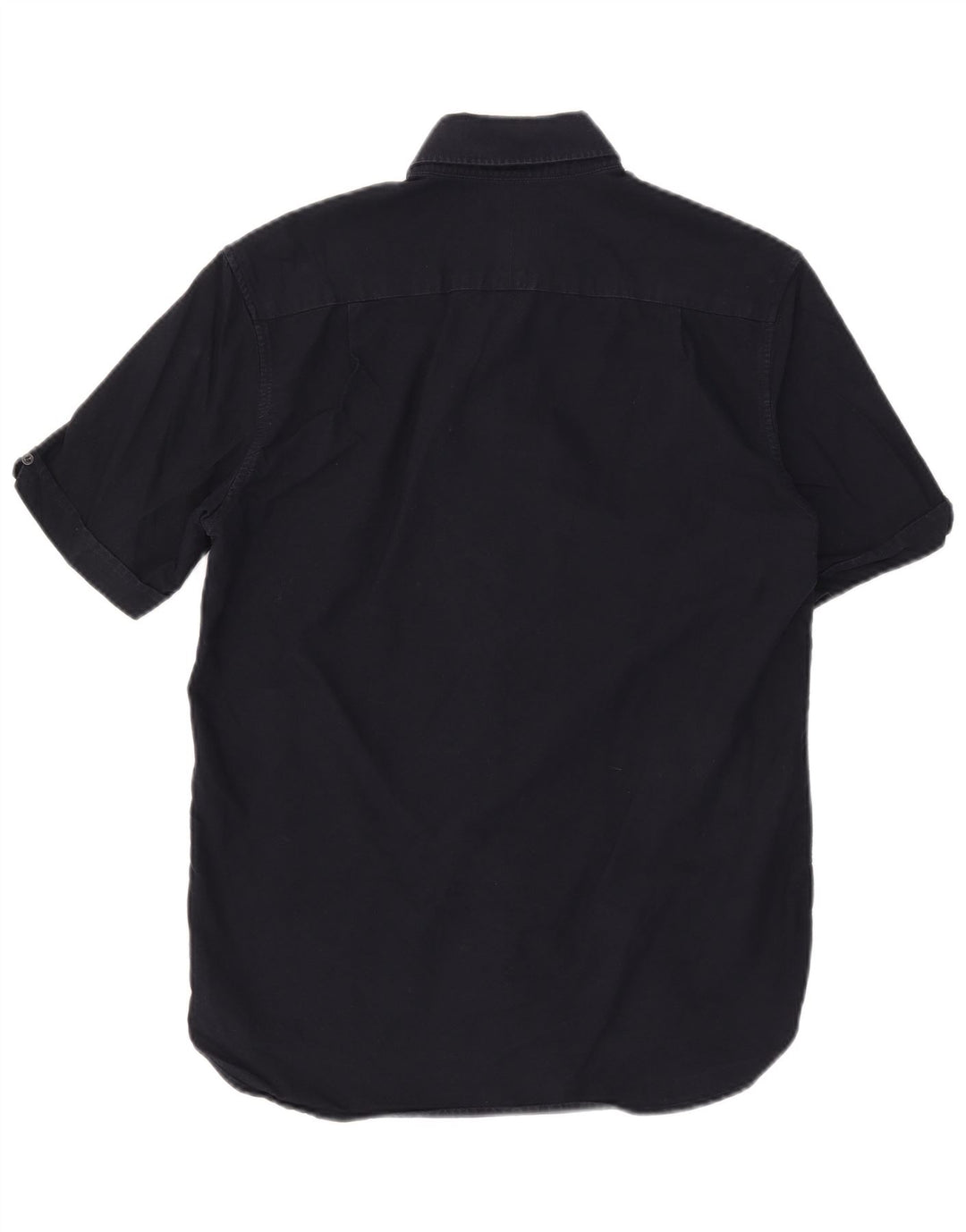 FRED PERRY Camisa de manga corta para hombre pequeña de algodón azul marino