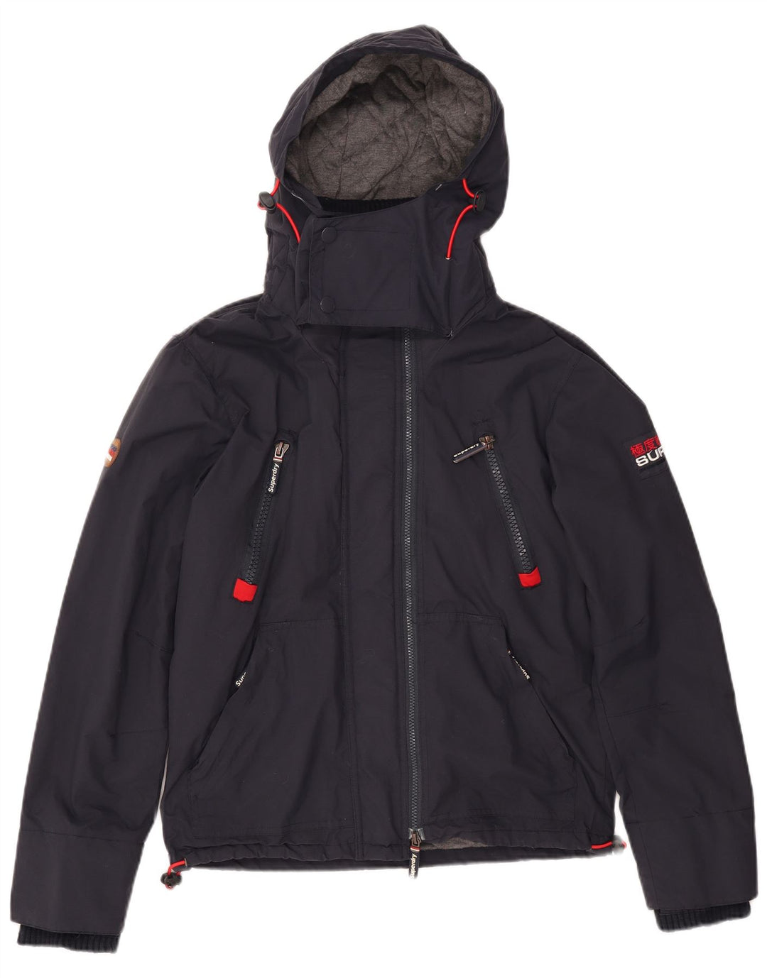 Superdry Chaqueta Cortavientos Con Capucha Para Hombre UK 38 Medium Azul Marino Nylon