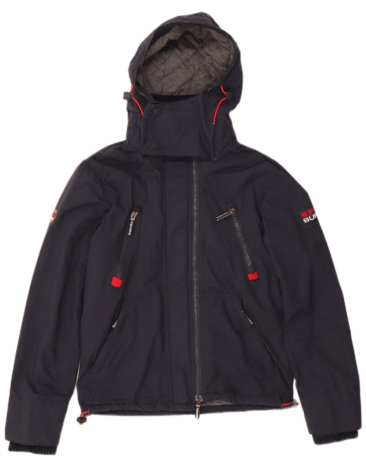 Superdry Chaqueta Cortavientos Con Capucha Para Hombre UK 38 Medium Azul Marino Nylon