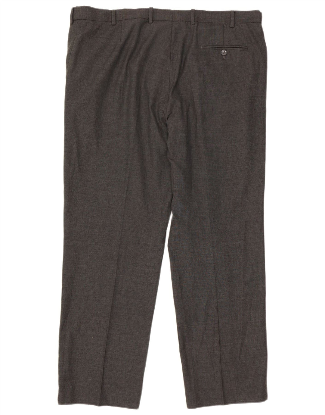 Marks & Spencer Pantalones informales rectos para hombre W40 L31 Lana gris