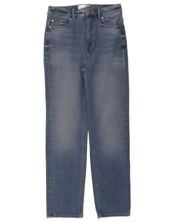 Marks & Spencer Jeans rectos Sienna para mujer UK 10 Small W27 L27 Azul