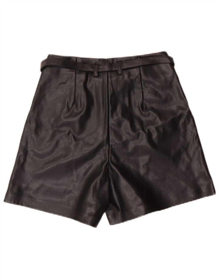 Only Mujer Shorts De Piel Sintética XS W25 Poliéster Negro
