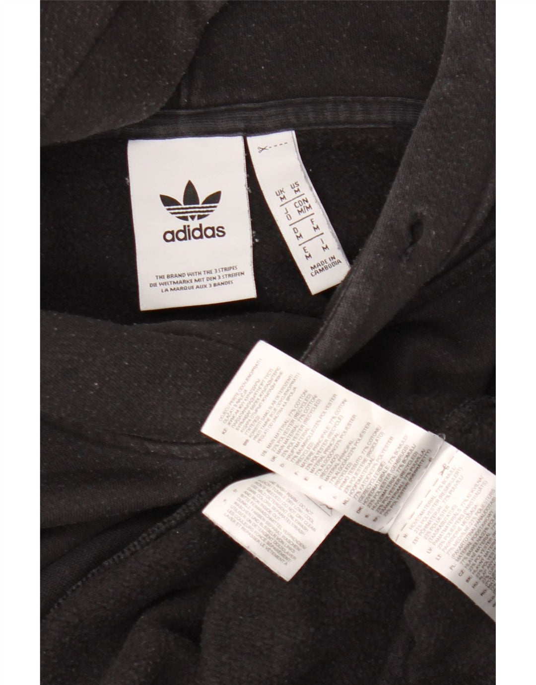 Adidas Hombre Sudadera Con Capucha Jumper Medium Negro Algodón