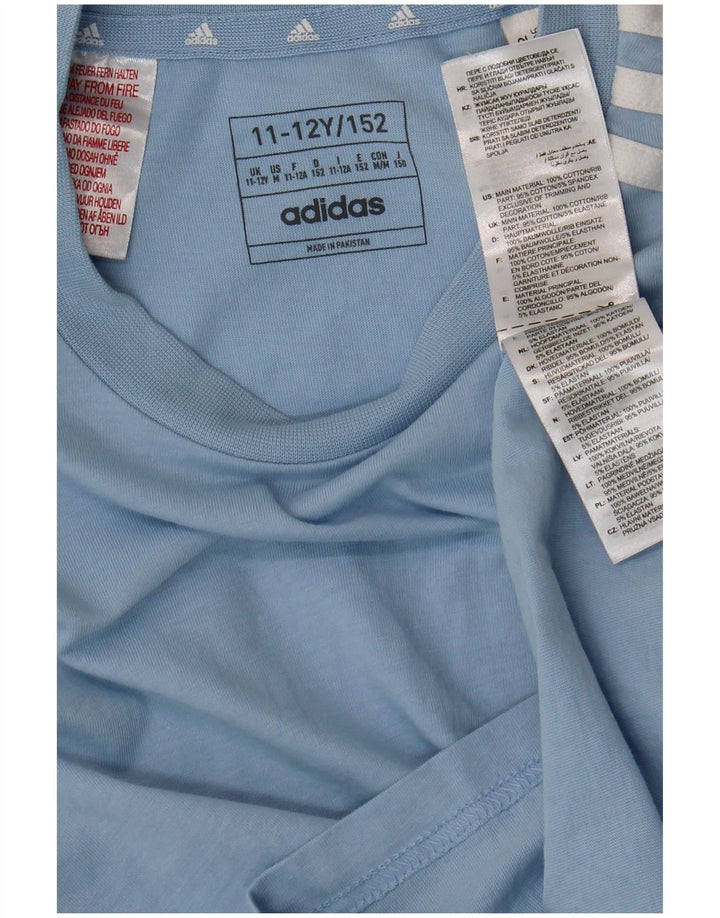 ADIDAS Camiseta Niño Top 11-12 Años Azul Algodón