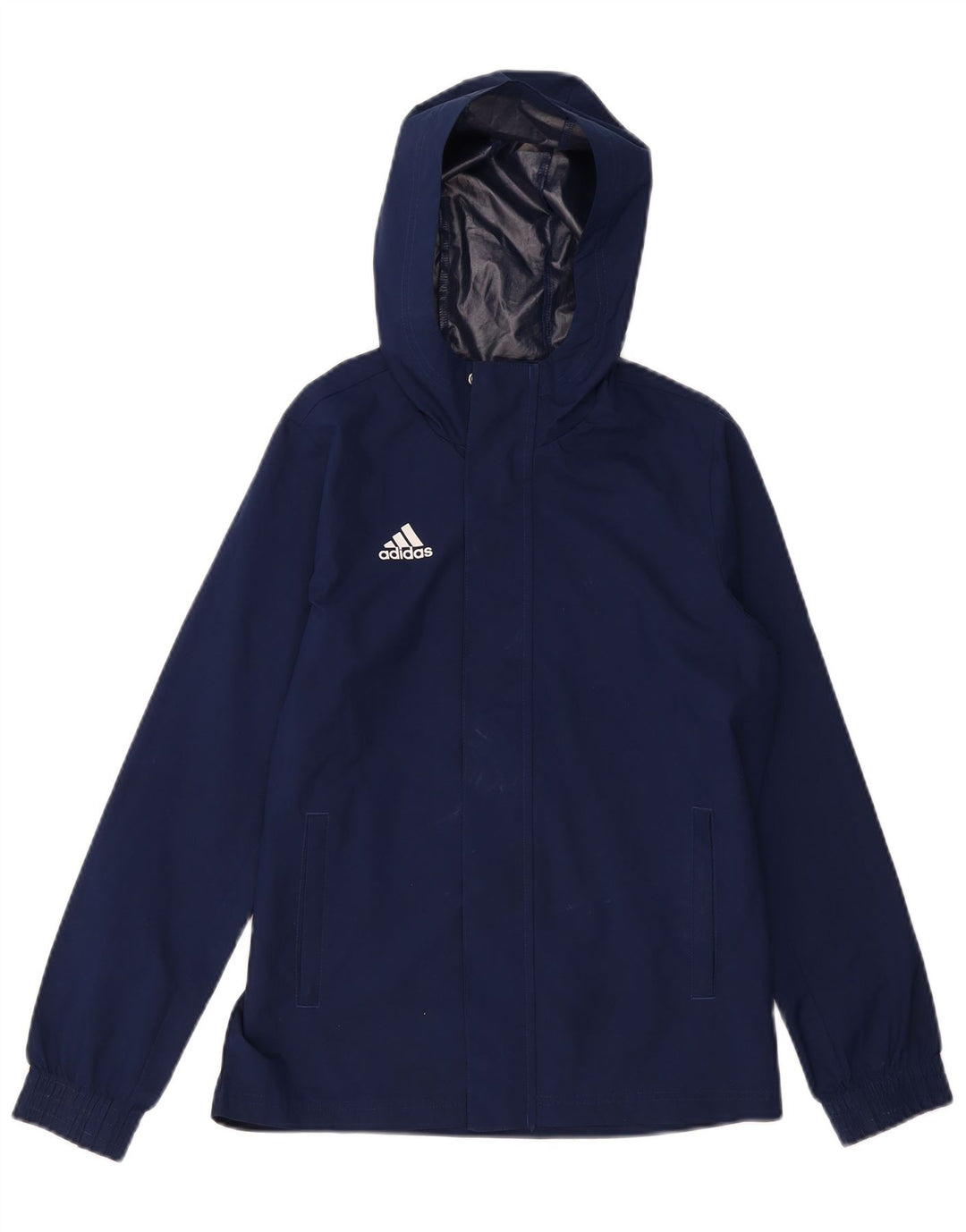 Adidas Chubasquero con capucha para niño 11-12 años Azul marino Poliéster