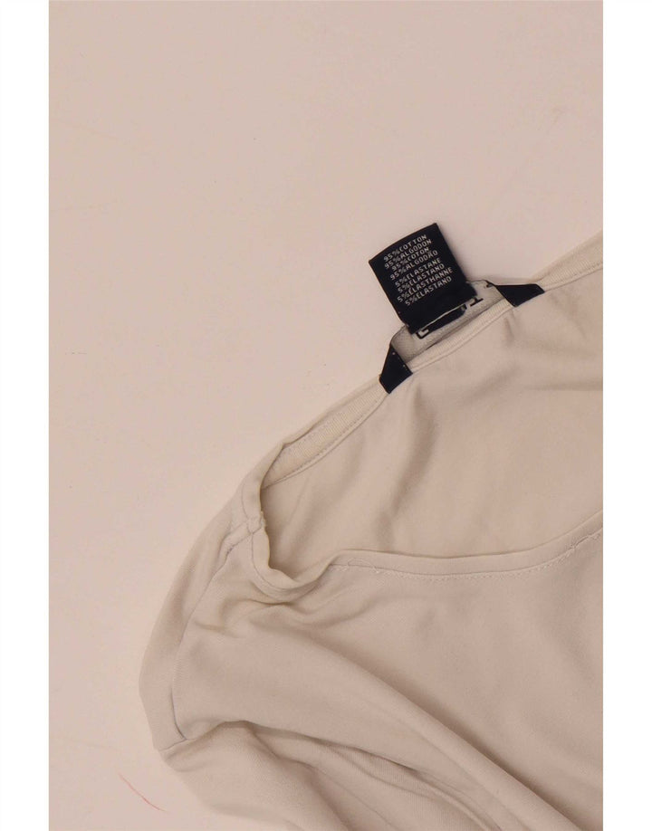 Gant Mujer Top Manga Larga UK 44 Grande Algodón Blanco