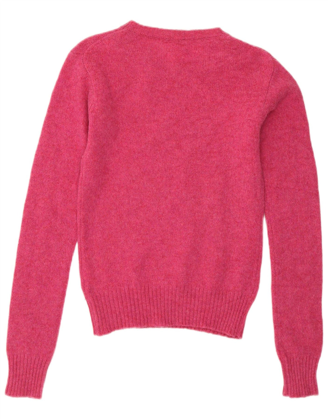 Benetton Jersey De Cuello Redondo Para Mujer UK 8 Small Rosa