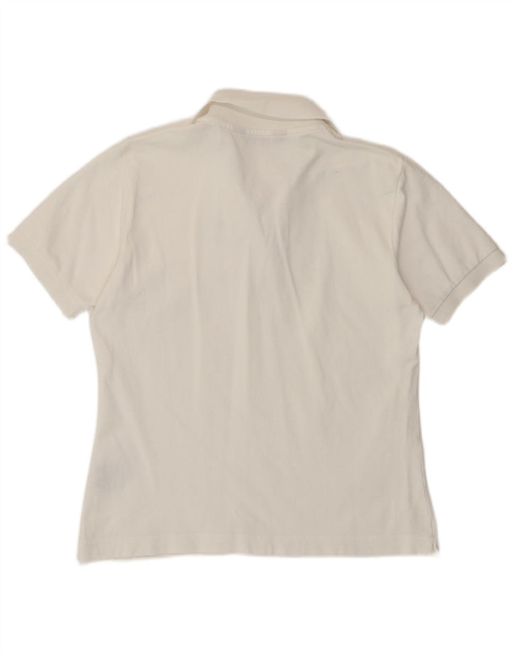 KAPPA Polo para mujer UK 44 Grande Algodón blanco