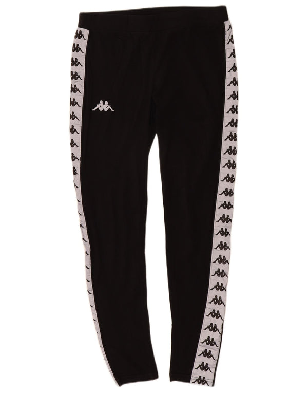 Kappa Leggings gráficos para mujer UK 40 Small Black Colorblock Cotton
