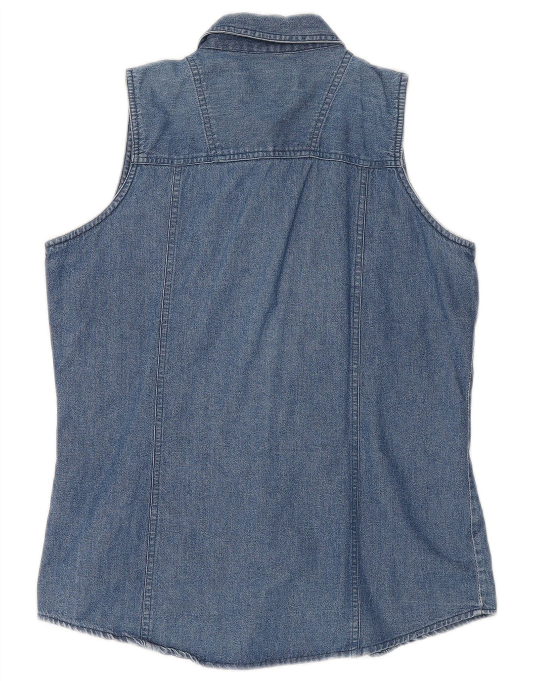 Brandon & C Camisa vaquera sin mangas para mujer UK 44 Azul medio