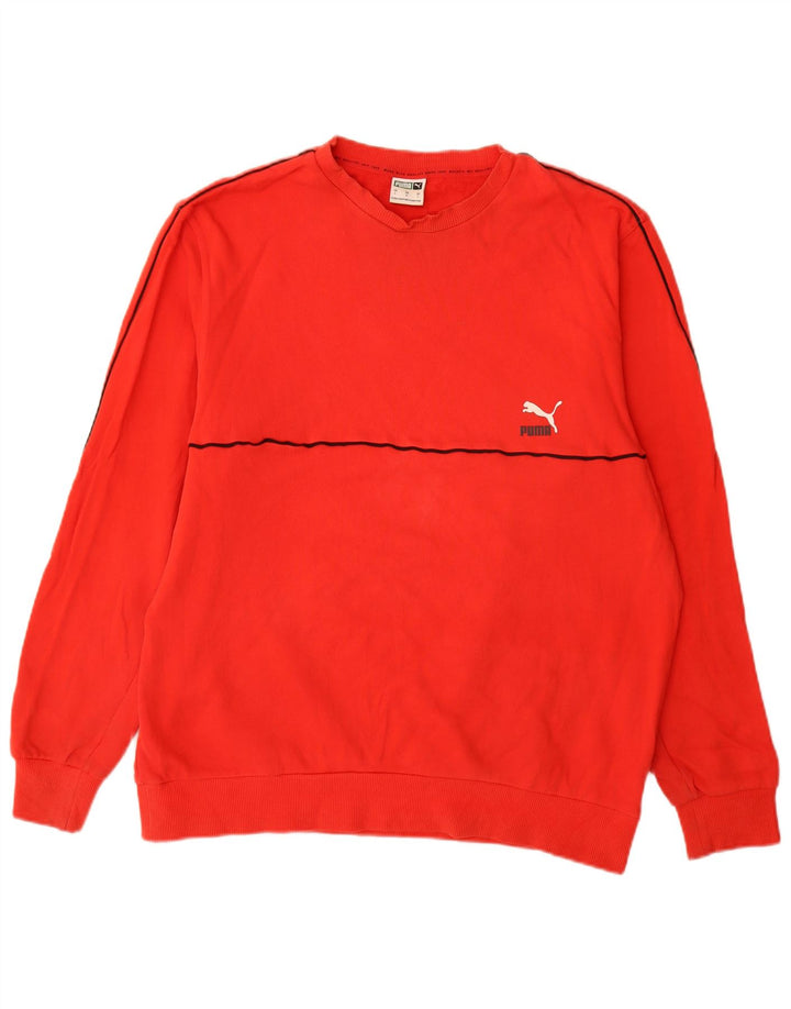 Puma Hombre Sudadera Jumper Grande Algodón Rojo