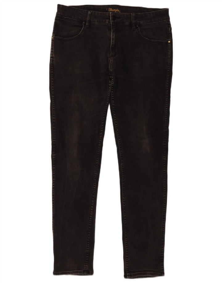 Wrangler Hombres Stompers Slim Jeans W32 L30 Algodón Negro