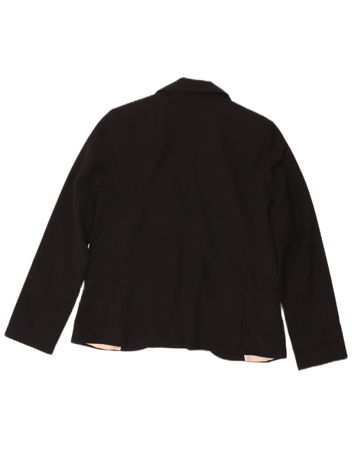 Topshop Chaqueta tipo blazer abierta para mujer UK 8 Small Poliéster negro