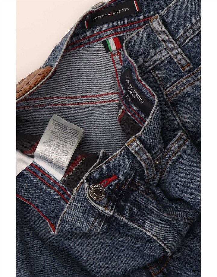 Tommy Hilfiger Vaqueros ajustados Bleecker para hombre W32 L32 Algodón azul