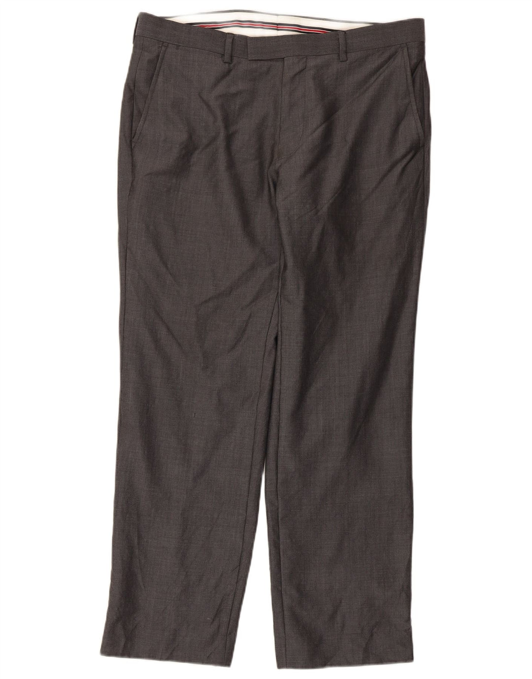Marks & Spencer Pantalones de traje rectos Autograph para hombre W34 L29 Lana gris
