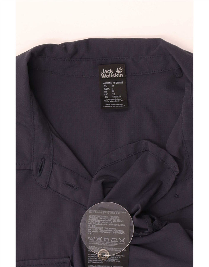 Camisa Jack Wolfskin para mujer UK 40 Medium Azul Marino Poliamida