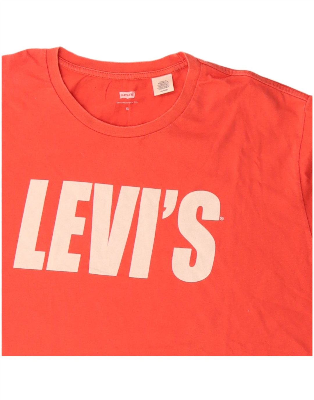 LEVI'S Camiseta gráfica para hombre Top XL Algodón rojo