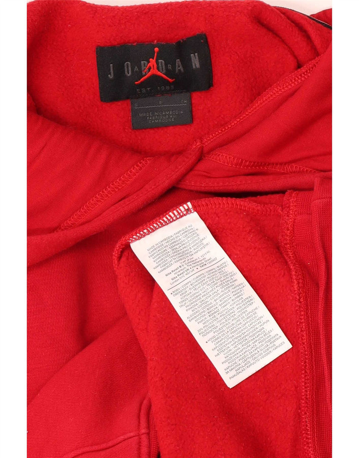 Jordan - Sudadera con capucha para hombre, talla pequeña, algodón rojo