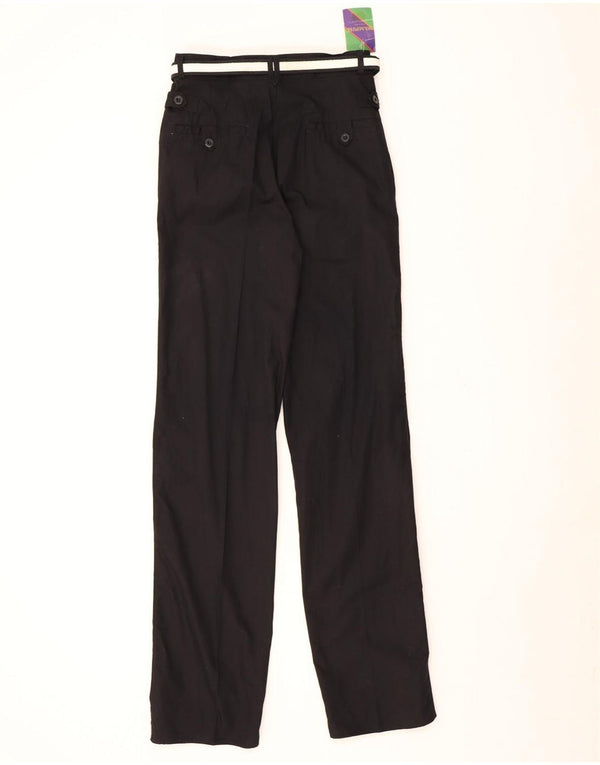 Wampum Pantalones informales ajustados para mujer IT 44 Medium W28 L34 Algodón negro