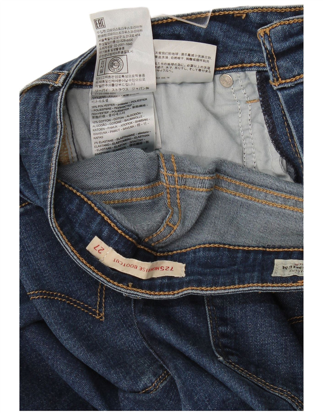 Levi's Vaqueros Bootcut De Talle Alto 725 Para Mujer W27 L29 Lyocell Azul